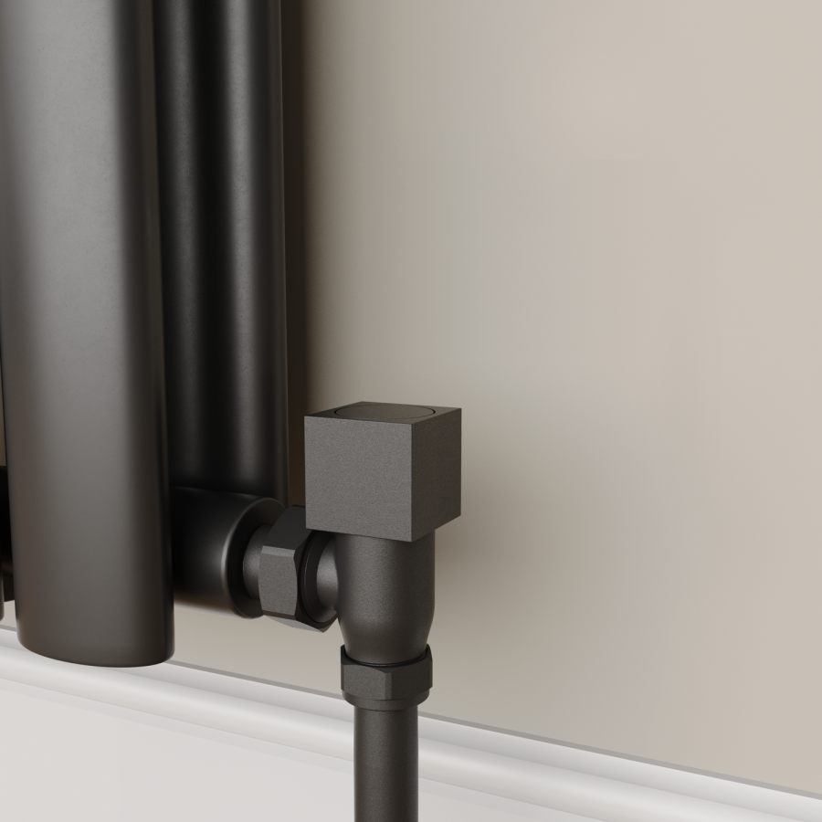 Elego Matte Black Modern Manual Angled Valves (pair)