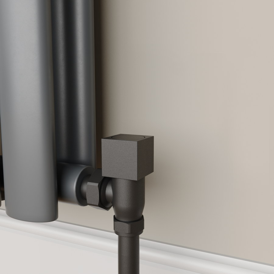 Elego Matte Black Modern Manual Angled Valves (pair)