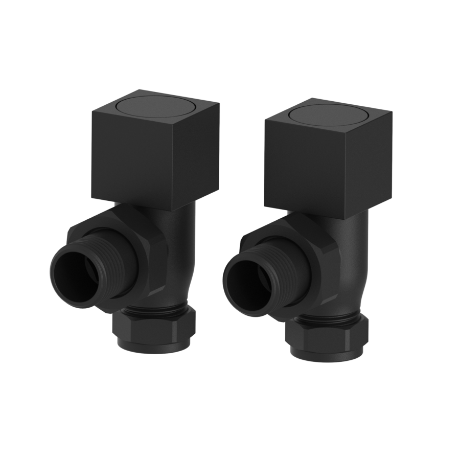 Elego Matte Black Modern Manual Angled Valves (pair)