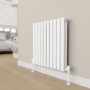 Elego White Modern Manual Angled Radiator Valves (pair)