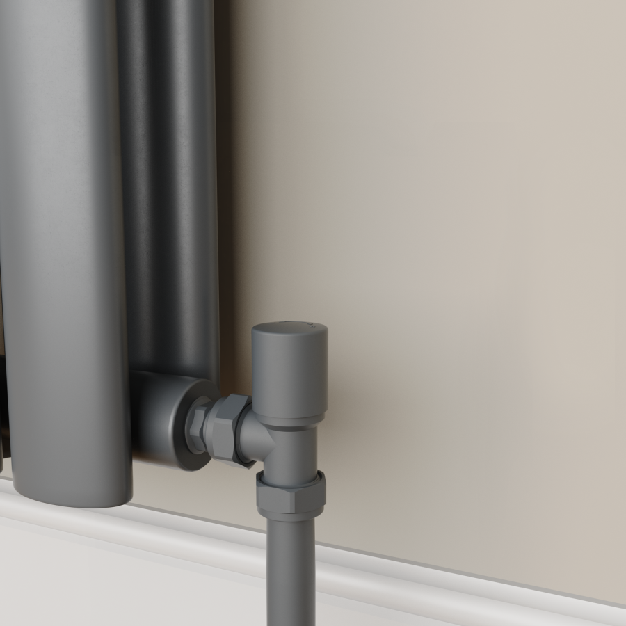 Elego Anthracite Gray Modern Manual Angled Valves (pair)