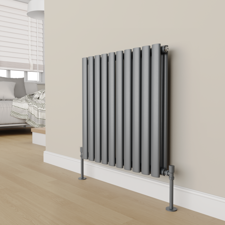 Elego Anthracite Gray Modern Manual Angled Valves (pair)