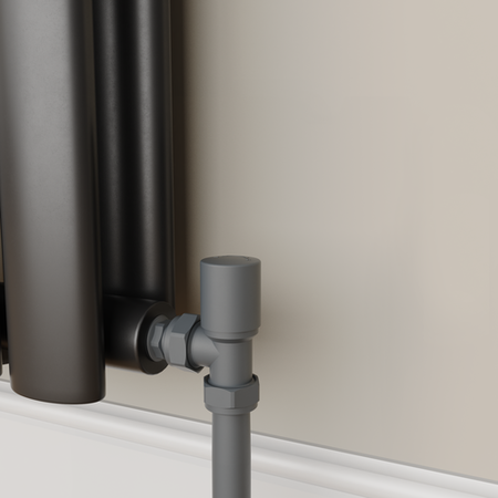 Elego Anthracite Gray Modern Manual Angled Valves (pair)
