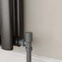 Elego Anthracite Gray Modern Manual Angled Valves (pair)