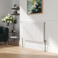 Elego Brushed Brass Modern Manual Angled Radiator Valves (pair)