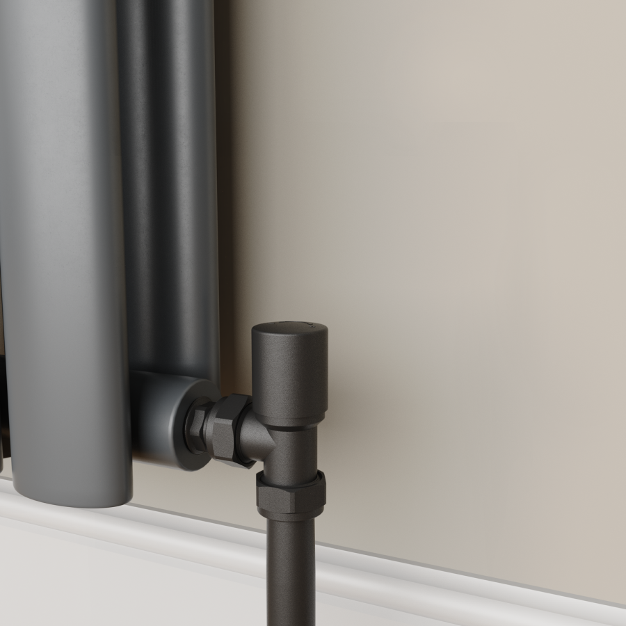 Elego Matte Black Modern Manual Angled Valves (pair)