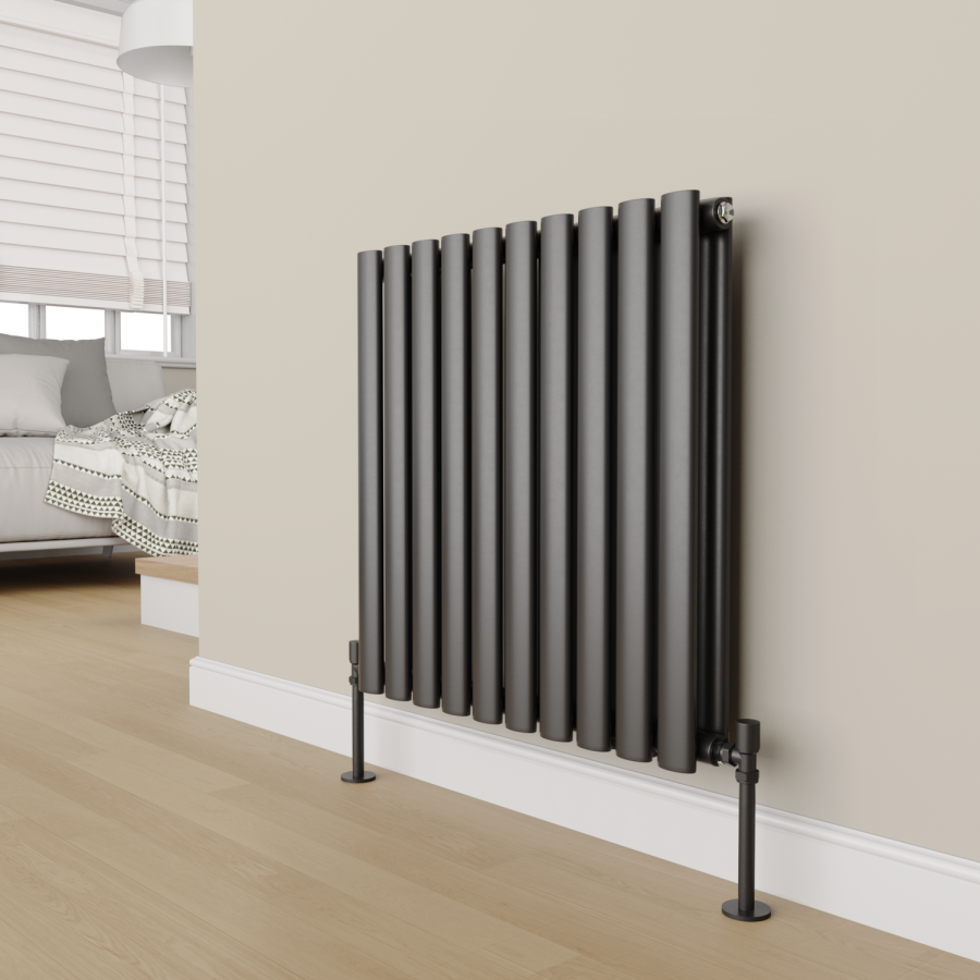 Elego Matte Black Modern Manual Angled Valves (pair)