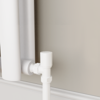 Elego White Modern Manual Angled Valves (pair)