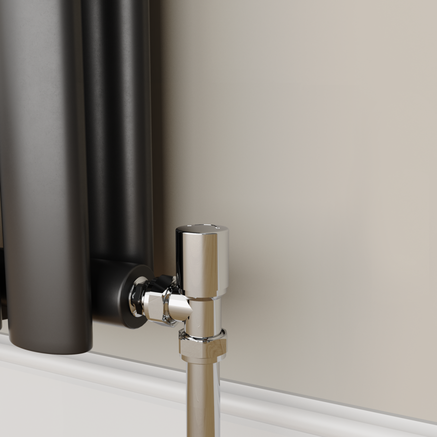 Elego White Modern Manual Angled Valves (pair)