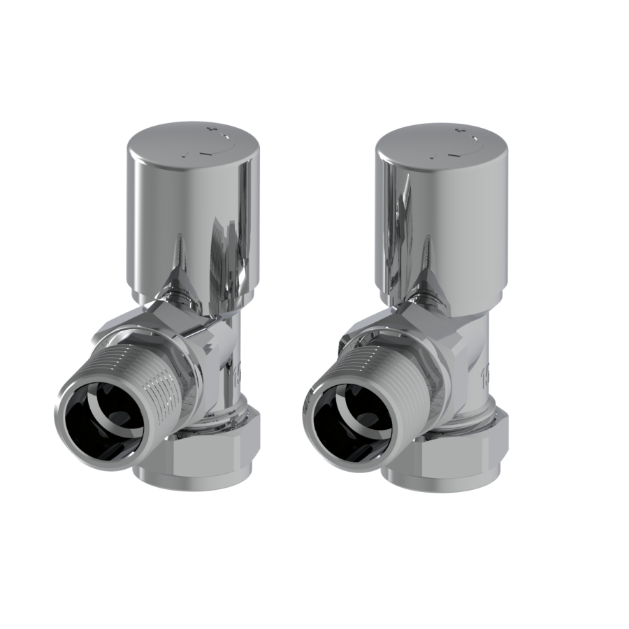 Elego White Modern Manual Angled Valves (pair)