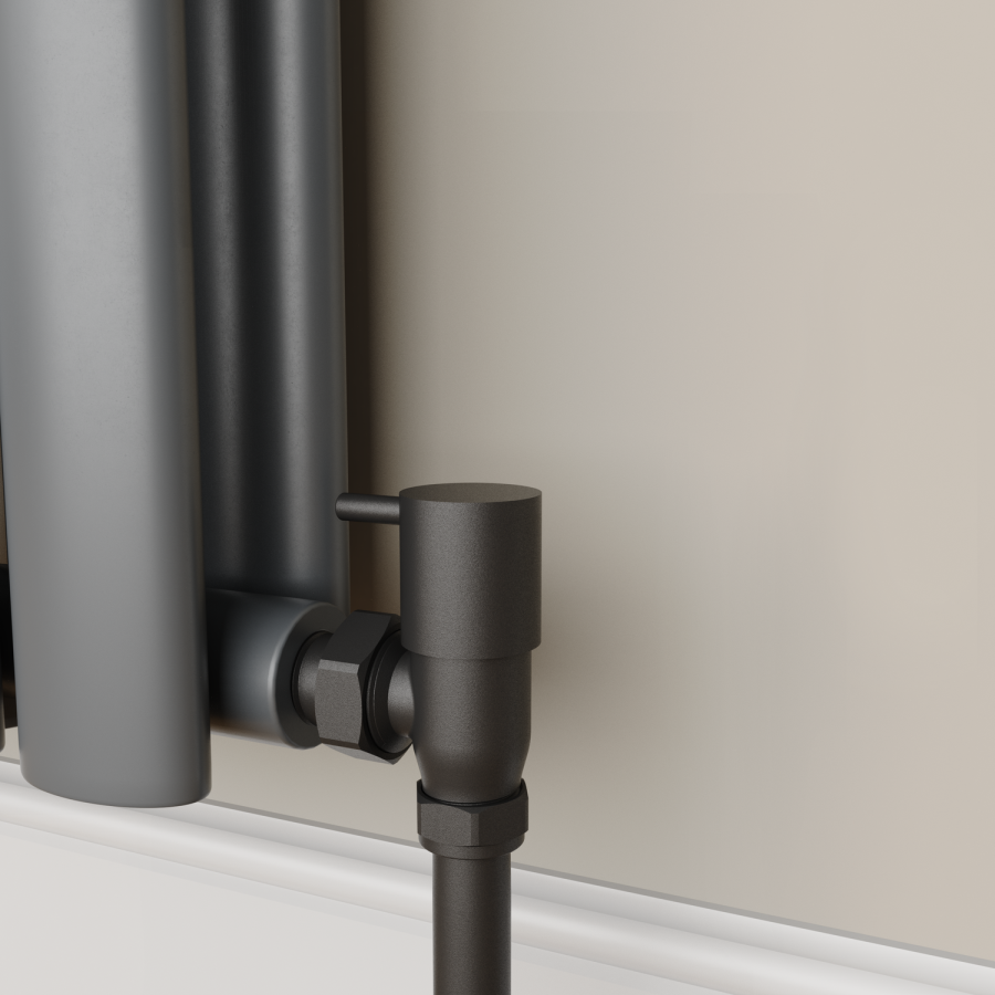 Elego Matte Black Modern Manual Angled Valves (pair)