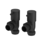 Elego Matte Black Modern Manual Angled Valves (pair)