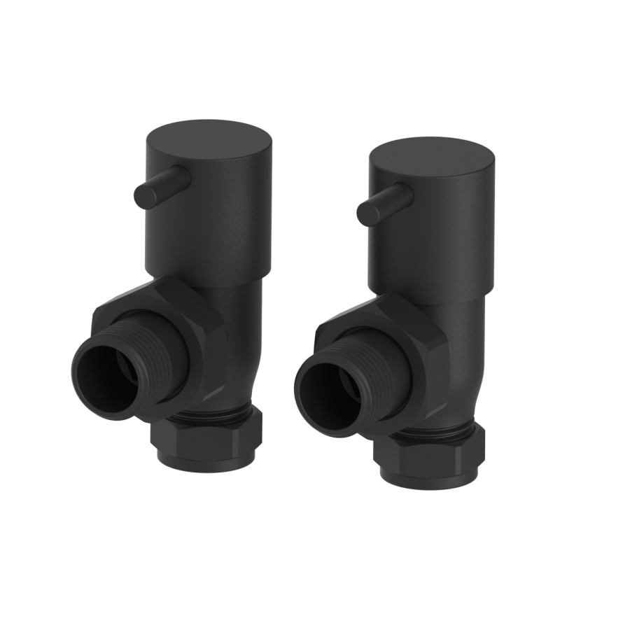 Elego Matte Black Modern Manual Angled Valves (pair)