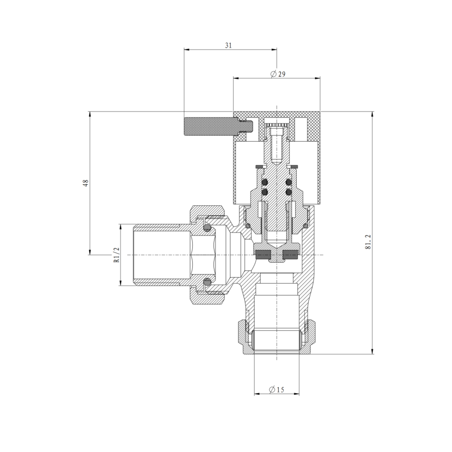 Elego Matte Black Modern Manual Angled Valves (pair)