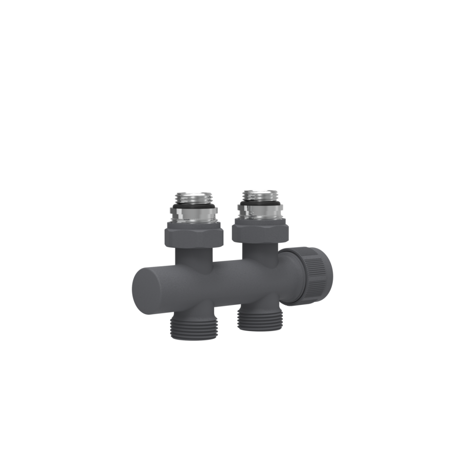 Elego Anthracite Gray Modern Manual H Block Valve