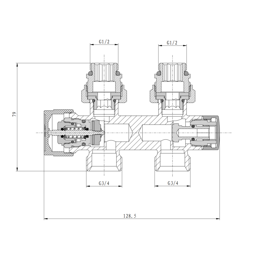 Elego Chrome  Modern Manual H Block Valve