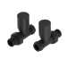 Elego Matte Black Modern Manual Straight Valves (pair)