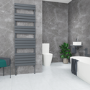 Elego Anthracite Gray Modern Manual Straight Radiator Valves (pair)