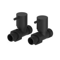 Elego Matte Black Modern Manual Straight Valves (pair)