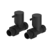 Elego Matte Black Modern Manual Straight Valves (pair)
