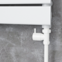 Elego White Modern Manual Straight Radiator Valves (pair)
