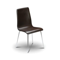 Julian Bowen Mandy Brown Leather Single Dining Chair