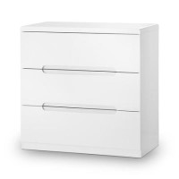 GRADE A2 - Julian Bowen Manhattan White High Gloss Chest of Drawers