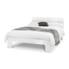 GRADE A1 - Julian Bowen Manhattan White High Gloss Kingsize Bed Frame