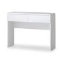 White High Gloss Dressing Table with 2 Drawers -Manhattan - Julian Bowen