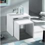 Julian Bowen Manhattan High Gloss White Nest of 2 Tables