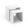 Julian Bowen Manhattan High Gloss White Nest of 2 Tables