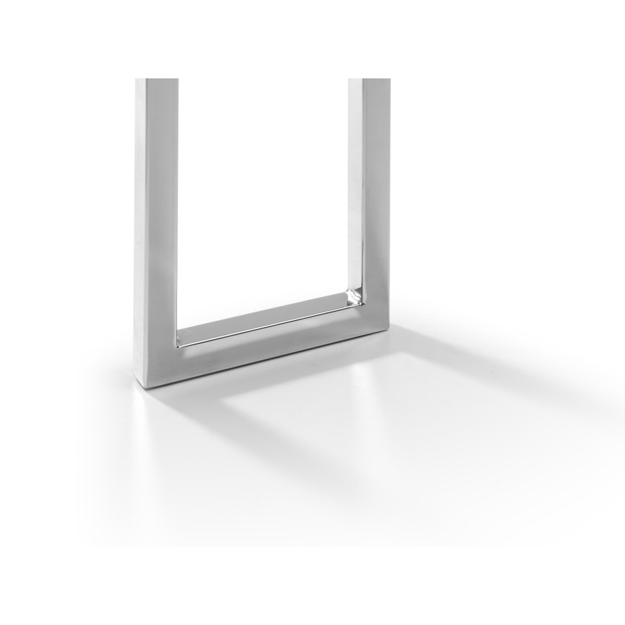 Dining Table in White & 4 Grey Chairs - Manhattan