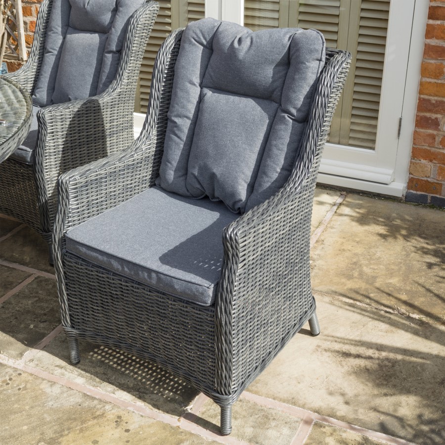 Rowlinson Grey Rattan Garden Dining Set - Seats 6 - Manhattan Range