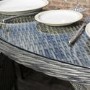 Rowlinson Grey Rattan Garden Dining Set - Seats 6 - Manhattan Range