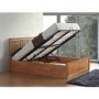 Malmo Double Wooden Ottoman Bed in Oak