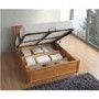 Malmo Double Wooden Ottoman Bed in Oak