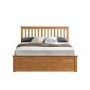 Malmo Double Wooden Ottoman Bed in Oak