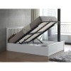 Malmo White Wooden Double Ottoman Bed