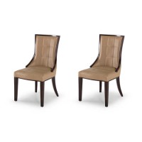 Vida Living Pair of Marcello Dining Chairs in Beige