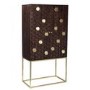 Drinks Cabinet in Gold & Dark Wood - Mari