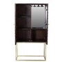 Drinks Cabinet in Gold & Dark Wood - Mari