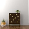 Dark Wood Sideboard with Gold - Mari