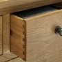 Solid Oak 3 Drawer Bedside Table - Marlborough - Julian Bowen