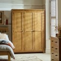 MAR210 Solid Oak 3 Door Triple Wardrobe - Marlborough - Julian Bowen