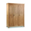 MAR210 Solid Oak 3 Door Triple Wardrobe - Marlborough - Julian Bowen