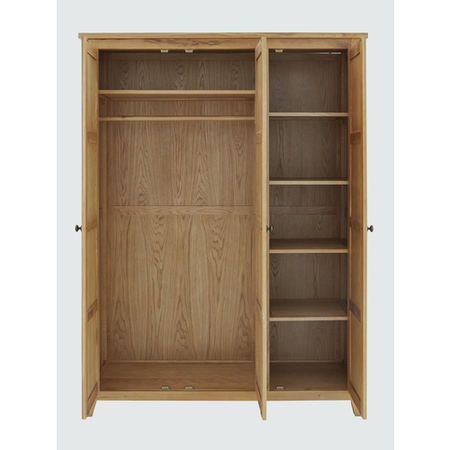 Oak wardrobe hot sale 3 door