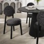 Set of 2 Black Upholstered Dining Chairs - Maru
