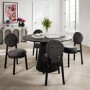 Set of 2 Black Upholstered Dining Chairs - Maru
