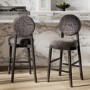 Black Upholstered Kitchen Counter Stool - Maru