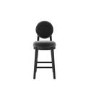 Black Upholstered Kitchen Counter Stool - Maru